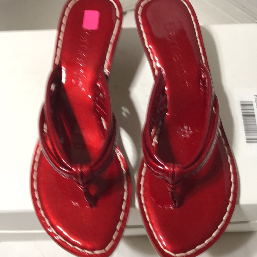 Bernardo Miami patent leather wedge sandals. Nwot - Picture 2 of 7